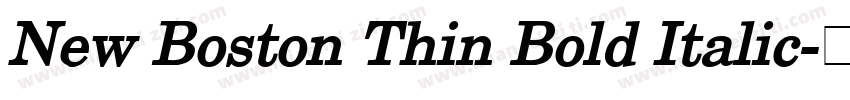 New Boston Thin Bold Italic字体转换